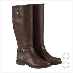 Brown Knee-High Leather Boots
